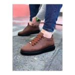 K&A  KA08 Taba Kömür Düz Erkek Casual Ayakkabı