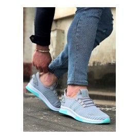 K&A  KA101 Gri Yesil Erkek Spor Ayakkabı