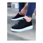 K&A  KA028 Siyah Bağcıklı Kalın Taban Casual Erkek Ayakkabı