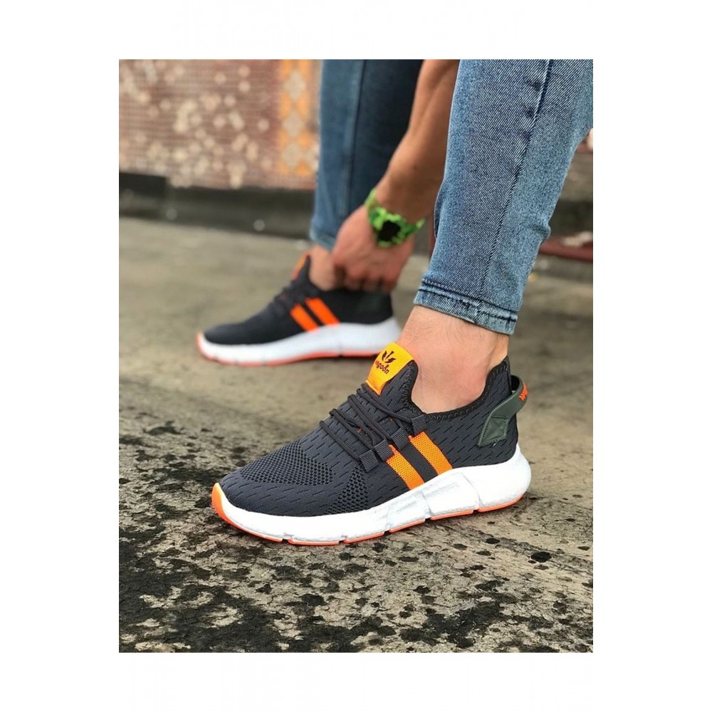 K&A  KA102 Füme Turuncu Erkek Spor Ayakkabı