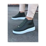K&A  KA032 Haki Bağcıklı Sneakers  Yarım Bilek Bot