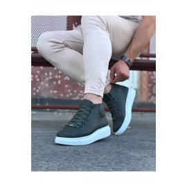 K&A  KA032 Haki Bağcıklı Sneakers  Yarım Bilek Bot