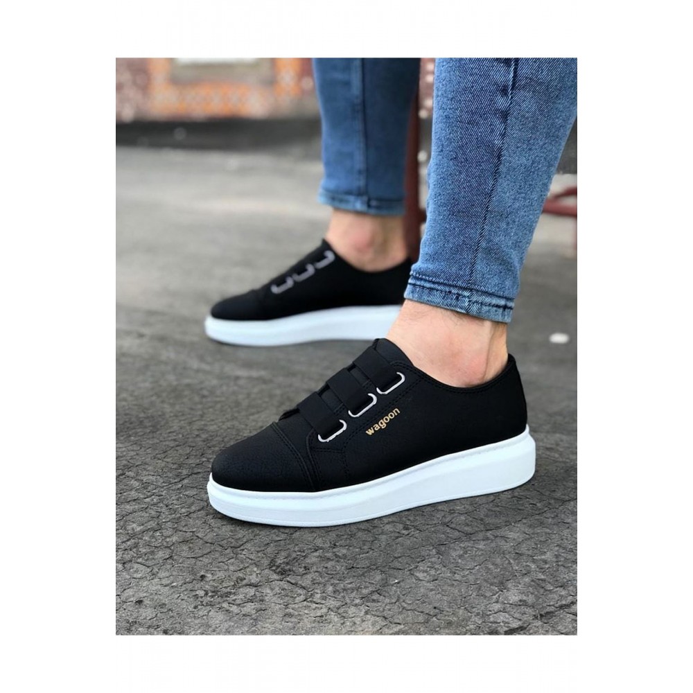 K&A  KA026 Siyah Kalın Taban Casual Erkek Ayakkabı