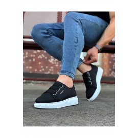 K&A  KA026 Siyah Kalın Taban Casual Erkek Ayakkabı