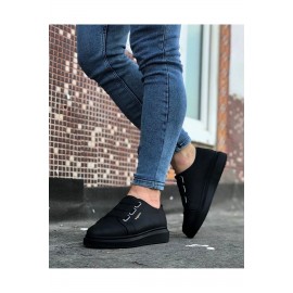 K&A  KA026 Kömür Kalın Taban Casual Erkek Ayakkabı