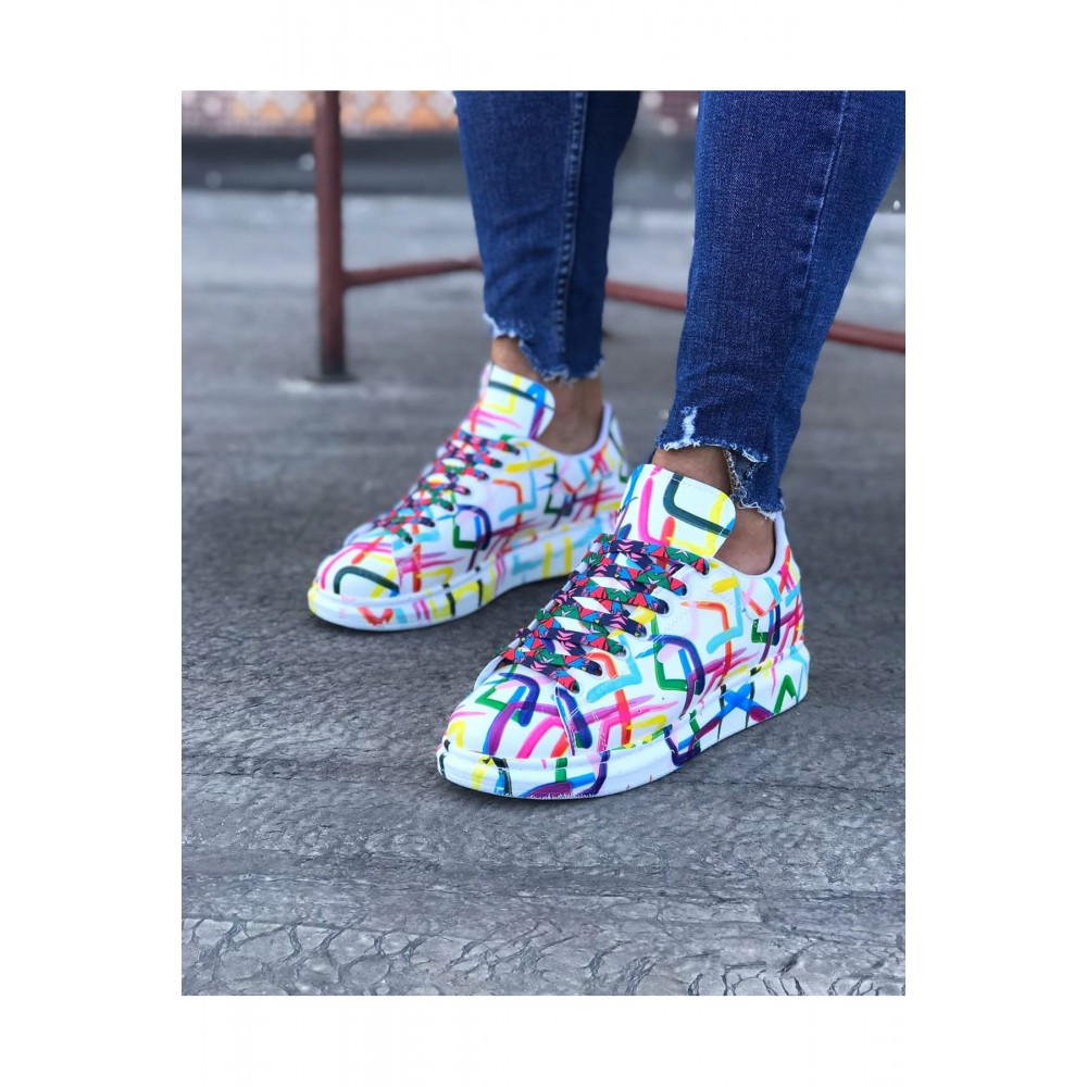 K&A  KA501 Gökkuşağı Renkli Erkek Casual Ayakkabı
