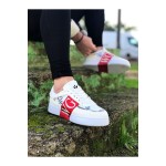 K&A  KA202 Beyaz Kırmızı Erkek Günlük Ayakkabı