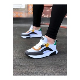 K&A  KA204 Beyaz Füme Erkek Spor Ayakkabı