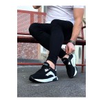 K&A  KA204 Siyah Beyaz Erkek Spor Ayakkabı