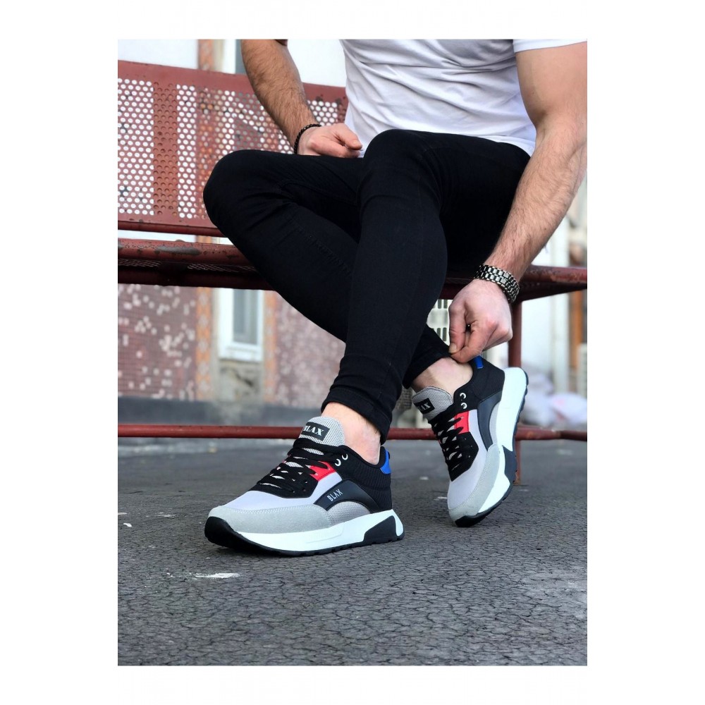 K&A  KA204 Buz Siyah Erkek Spor Ayakkabı