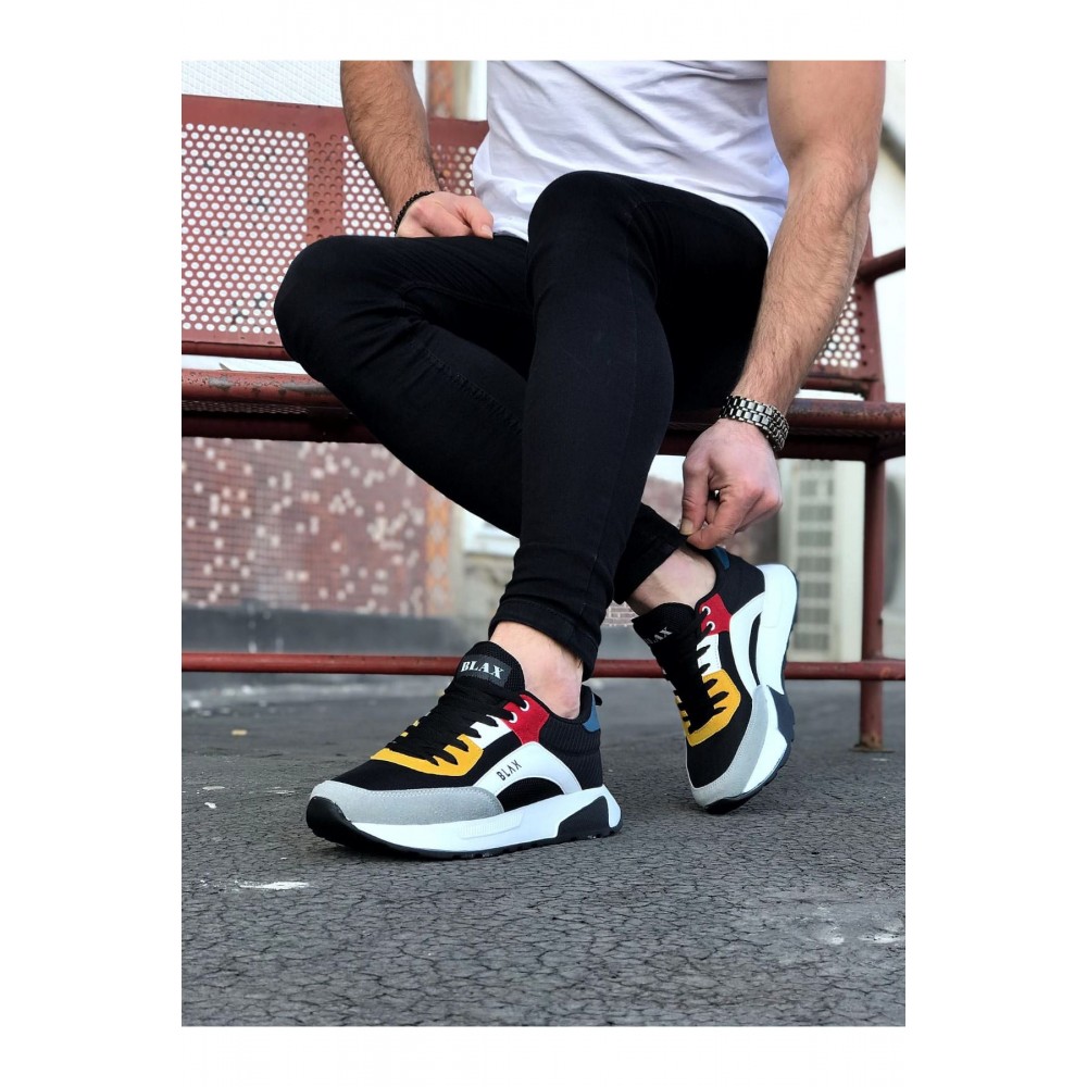 K&A  KA204 Siyah Hardal Erkek Spor Ayakkabı