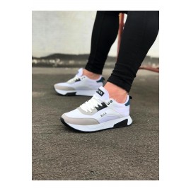 K&A  KA204 Beyaz Siyah Erkek Spor Ayakkabı