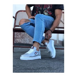 K&A  KA206 Gümüş Erkek Günlük Ayakkabı