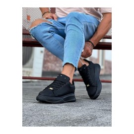 K&A  KA501 Kömür Erkek Yüksek Taban Ayakkabı