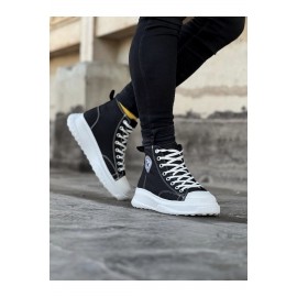 K&A  KA017 Siyah Erkek Yarım Bilek Casual Ayakkabı