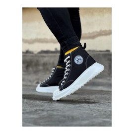 K&A  KA017 Siyah Erkek Yarım Bilek Casual Ayakkabı