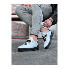 K&A  KA021 Beyaz Kömür Erkek Casual Ayakkabı
