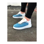 K&A  KA047 Beyaz Mavi Erkek Casual Ayakkabı