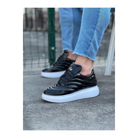 K&A  KA094 Siyah Rugan Erkek Casual Ayakkabı