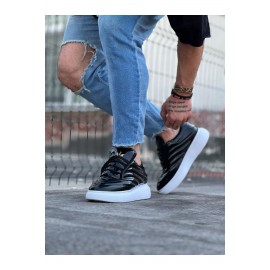 K&A  KA094 Siyah Rugan Erkek Casual Ayakkabı