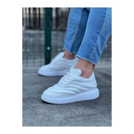 K&A  KA094 Beyaz Rugan Erkek Casual Ayakkabı