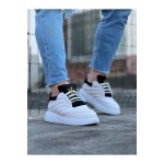 K&A  KA094 Beyaz Siyah Erkek Casual Ayakkabı