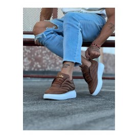 K&A  KA094 Taba Cilt Erkek Casual Ayakkabı