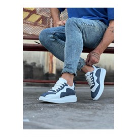 K&A  KA301 Beyaz Mavi Erkek Casual Ayakkabı