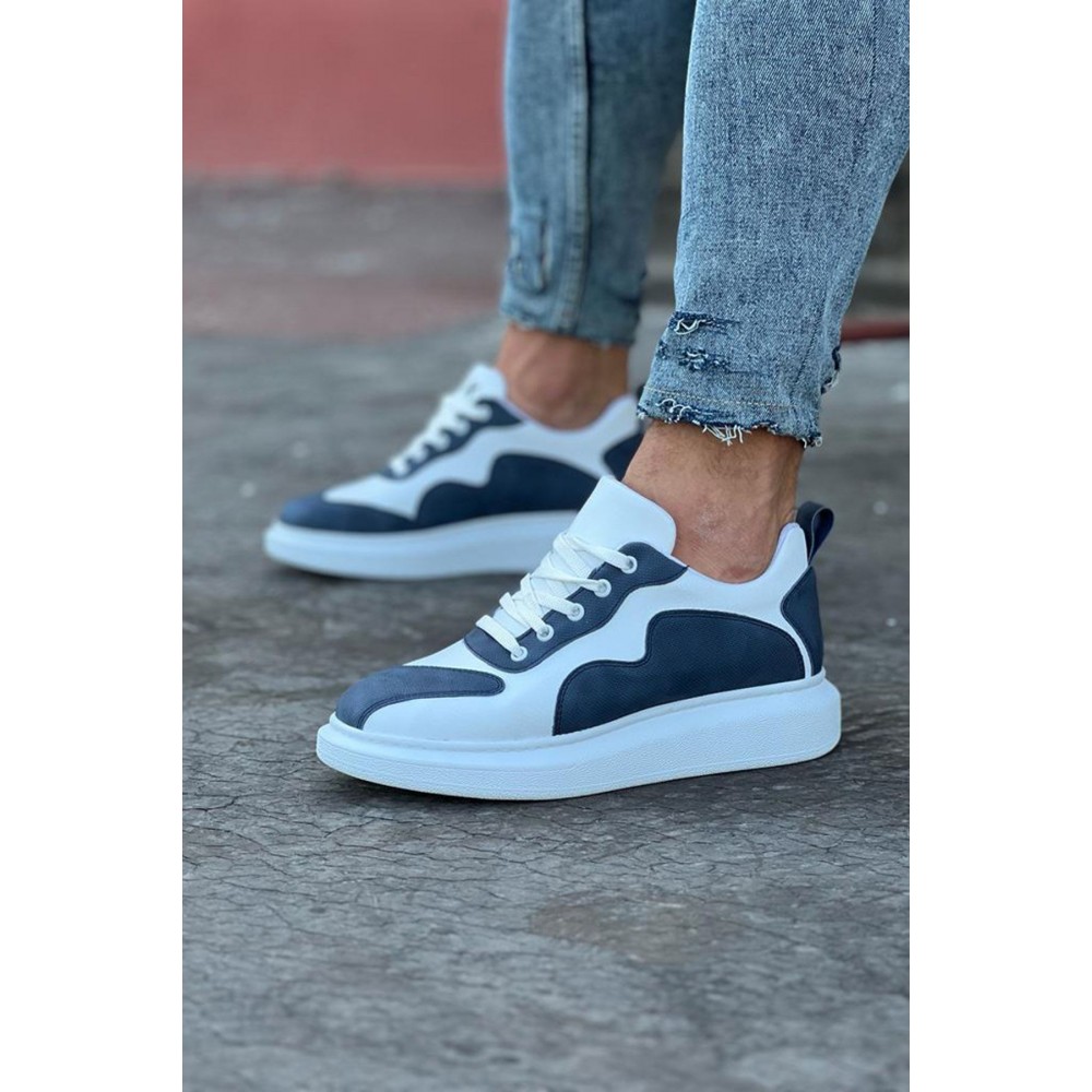 K&A  KA301 Beyaz Mavi Erkek Casual Ayakkabı