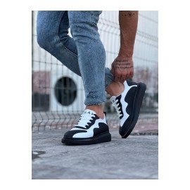 K&A  KA301 Kömür Beyaz Erkek Casual Ayakkabı