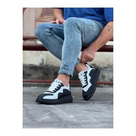 K&A  KA301 Kömür Beyaz Erkek Casual Ayakkabı