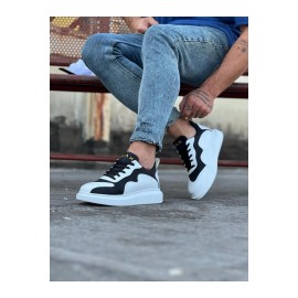 K&A  KA301 Beyaz Siyah Erkek Casual Ayakkabı