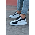 K&A  KA301 Beyaz Siyah Erkek Casual Ayakkabı
