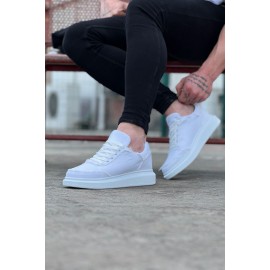 K&A  KA018 Beyaz Kot Kumaş Erkek Casual Ayakkabı