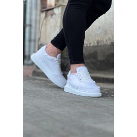 K&A  KA018 Beyaz Kot Kumaş Erkek Casual Ayakkabı