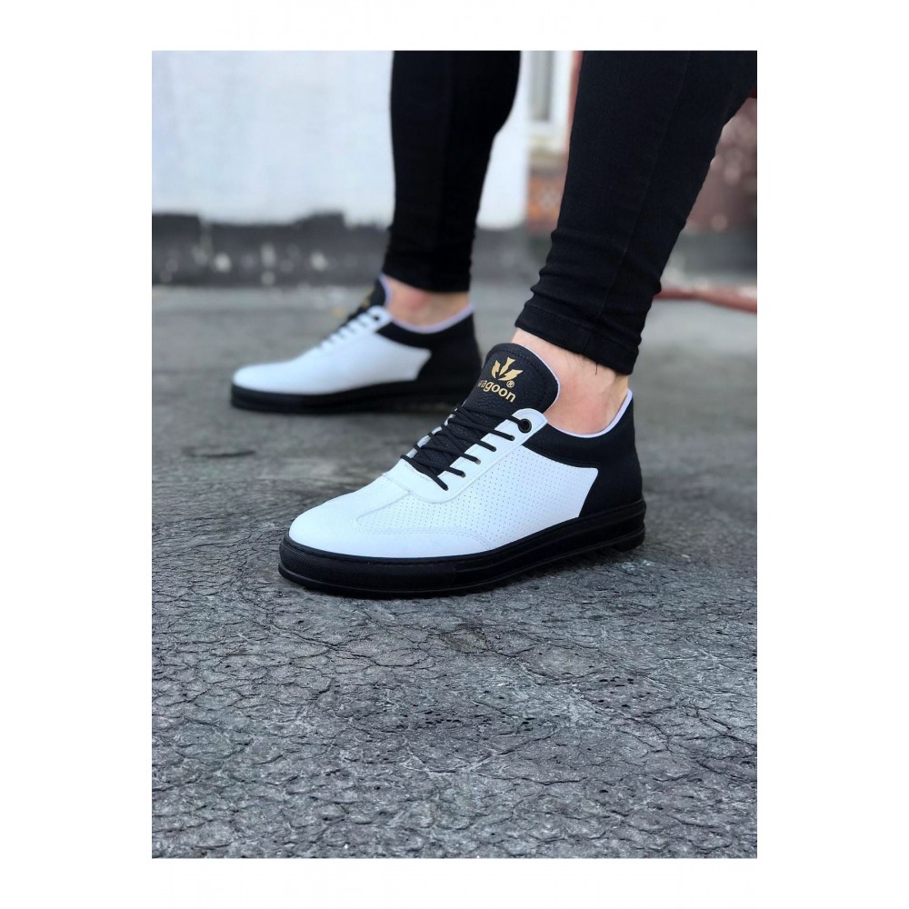 K&A  KA022 Beyaz Kömür Erkek Casual Ayakkabı