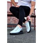 K&A  KA029 3 Bant Legend Beyaz Kömür Kalın Taban Casual Erkek Ayakkabı