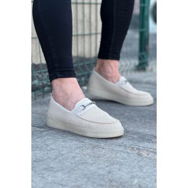 K&A  KA060 Bej Triko Babet Erkek Casual Ayakkabı