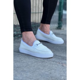 K&A  KA060 Beyaz Triko Babet Erkek Casual Ayakkabı