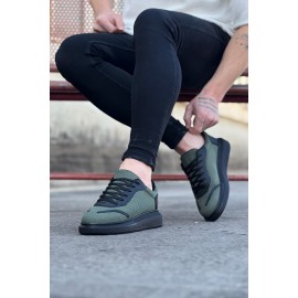 K&A  KA019 Haki Triko Erkek Casual Ayakkabı