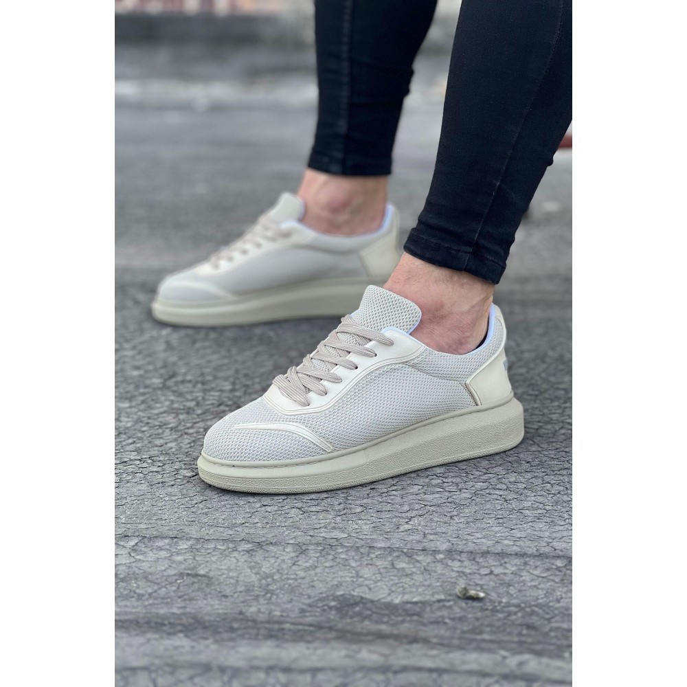 K&A  KA019 Bej Triko Erkek Casual Ayakkabı