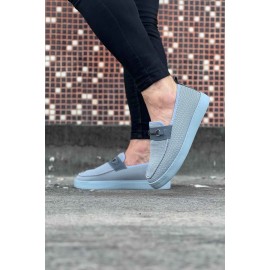 K&A  KA060 Gri Triko Babet Erkek Casual Ayakkabı