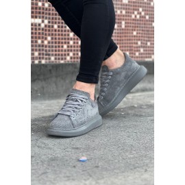 K&A  KA096 Gri Süet Günlük Erkek Casual Ayakkabı