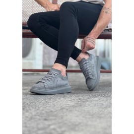 K&A  KA096 Gri Süet Günlük Erkek Casual Ayakkabı