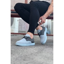 K&A  KA016 Gri Triko Erkek Casual Ayakkabı