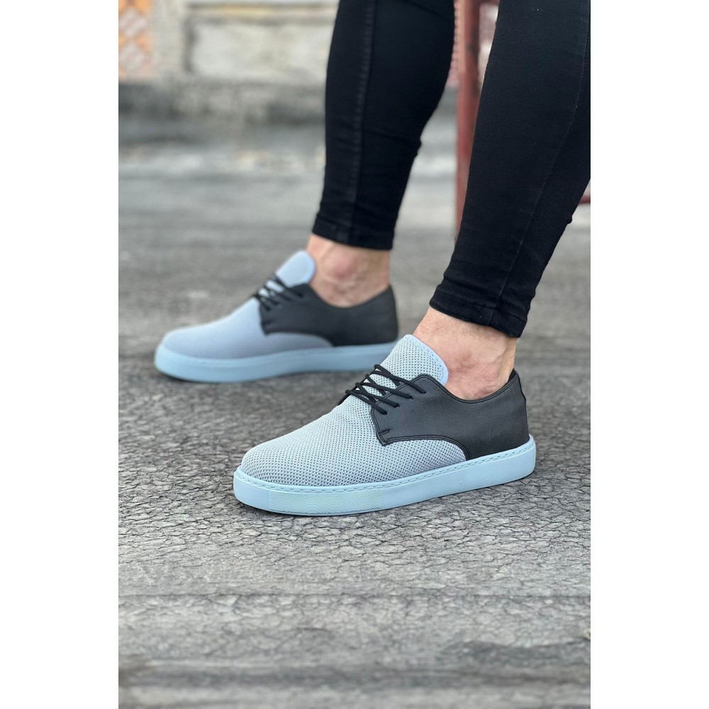 K&A  KA016 Gri Triko Erkek Casual Ayakkabı