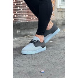 K&A  KA016 Gri Triko Erkek Casual Ayakkabı