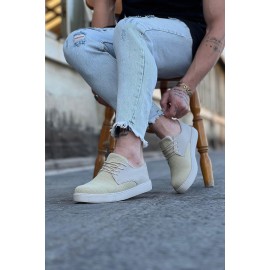 K&A  KA016 Bej Triko Erkek Casual Ayakkabı