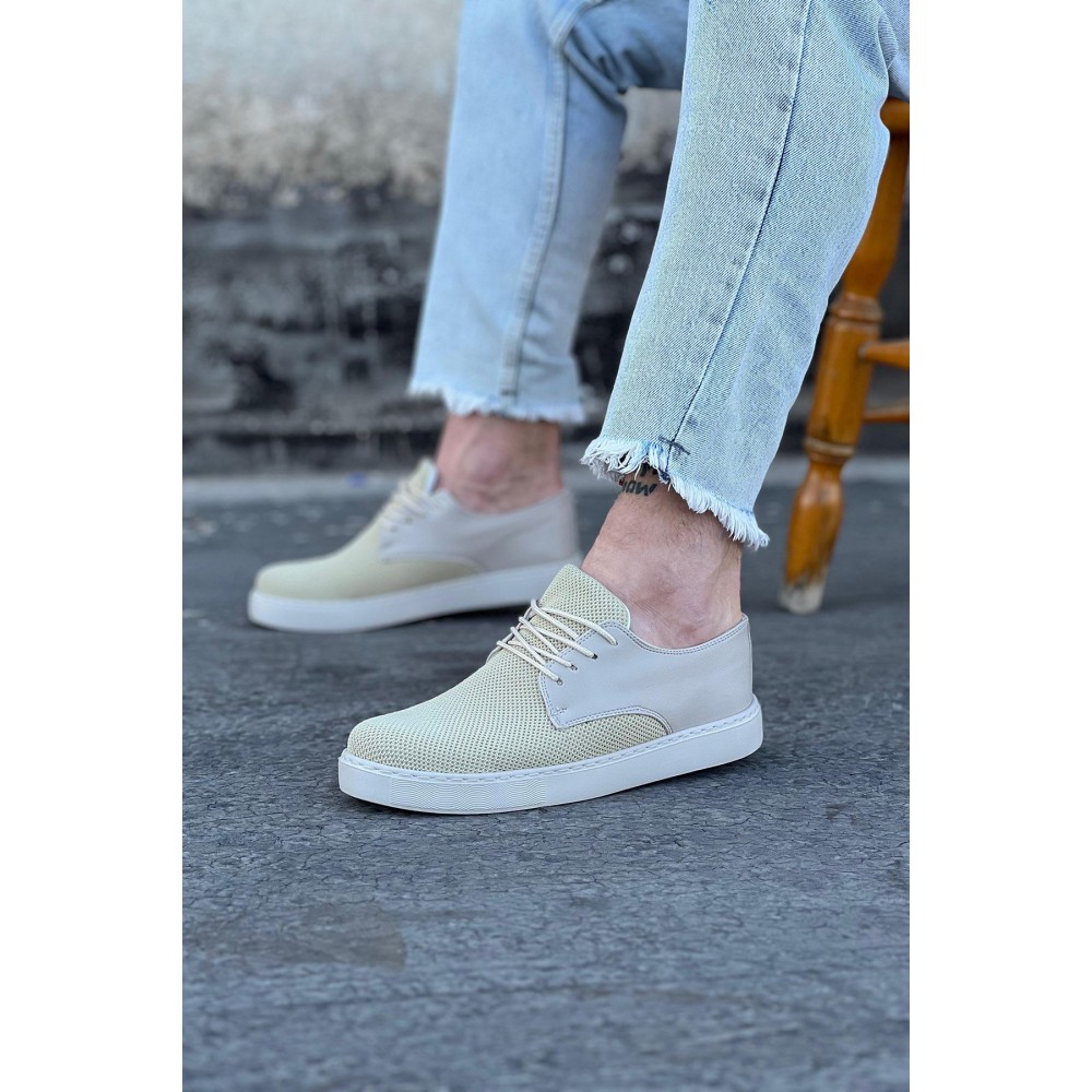 K&A  KA016 Bej Triko Erkek Casual Ayakkabı