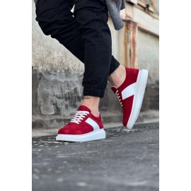 K&A  KA011 Kırmızı Süet Erkek Casual Ayakkabı